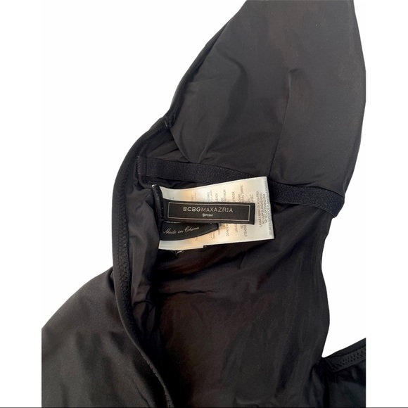 BCBGMaxAzria Plunge V Neck Halter Swimsuit - Picture 7 of 11